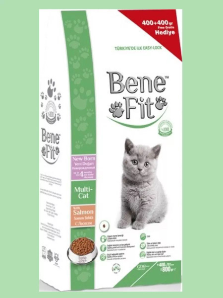 Корм сухой для котят Бенефит Kitten Multi-Cat лосось 0,8 кг - купить с ...
