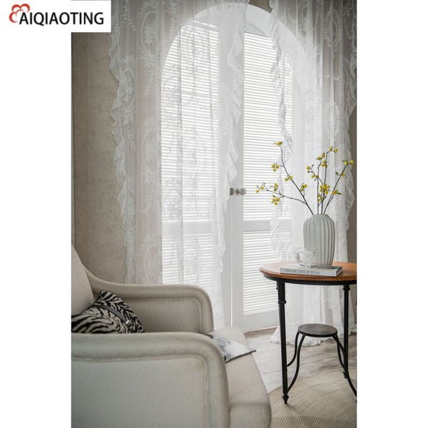 Штора AIQIAOTING QT0089 , 260х150см, Кружевные полупрозрачные шторы с ...