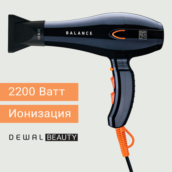 Dewal Beauty Фен для волос Balance Black, 2200 Вт, ионизация купить на ...