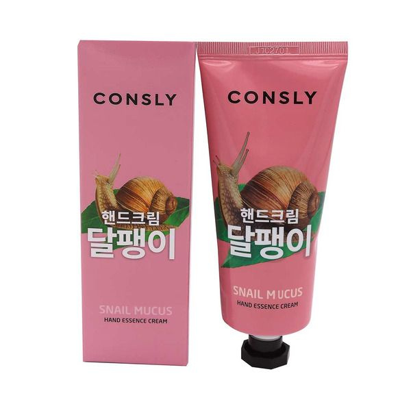 CONSLY Крем-сыворотка для рук с муцином улитки Snail Hand Essence Cream ...