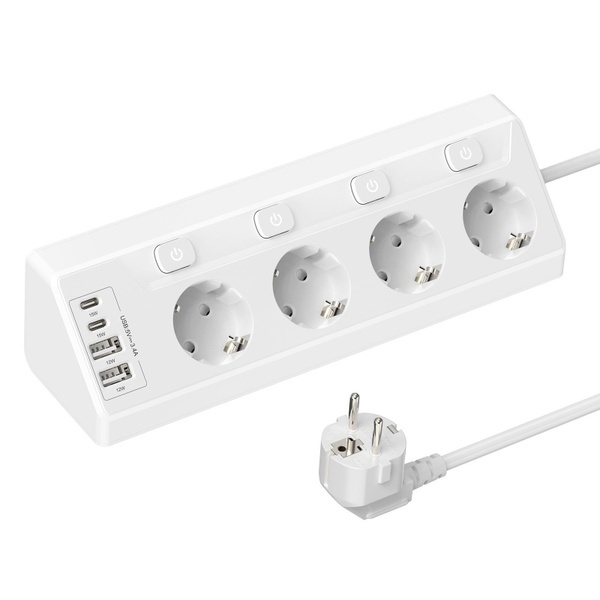 Угловая розетка европейского стандарта с 4 отверстиями 2g+2c с ...