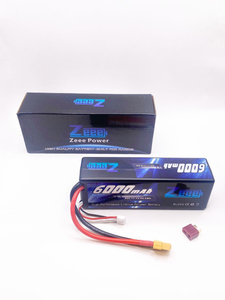 Аккумулятор для радиоуправляемой машинки 11.1V Li-Po 6000mah 80C разъем ...