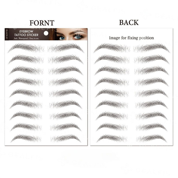 Водонепроницаемая наклейка для татуировки бровей Полупостоянные ...