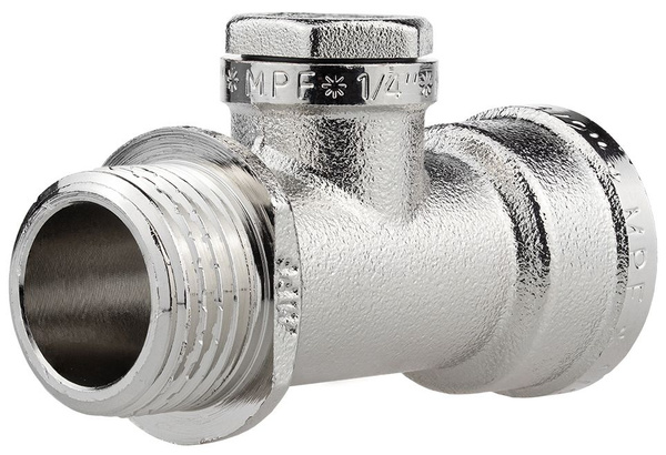 Тройник латунный под манометр 1/2"х1/4"х1/2" внутренняя-наружная резьба ...