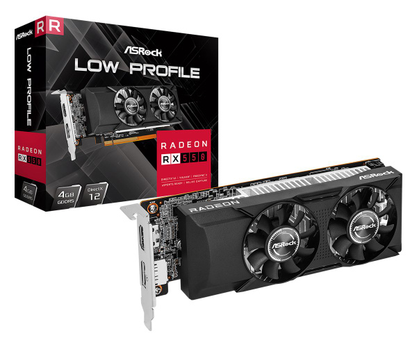 Видеокарта ASRock Radeon RX 550, 4 ГБ PCI 3.0 DisplayPort, HDMI RX550 ...