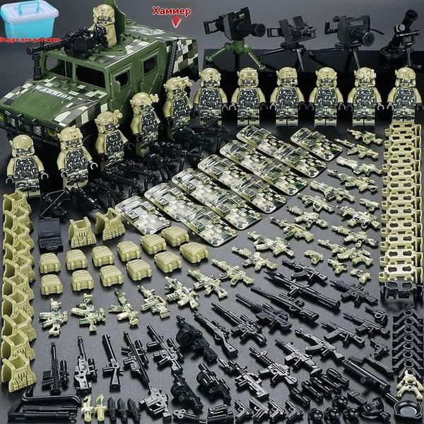 Набор лего солдатиков SWAT 12солдат + 1 автомобиль / военные /Гепард ...