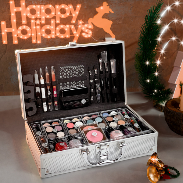 Подарочный набор декоративной косметики для макияжа 2K Beauty Silver1 ...
