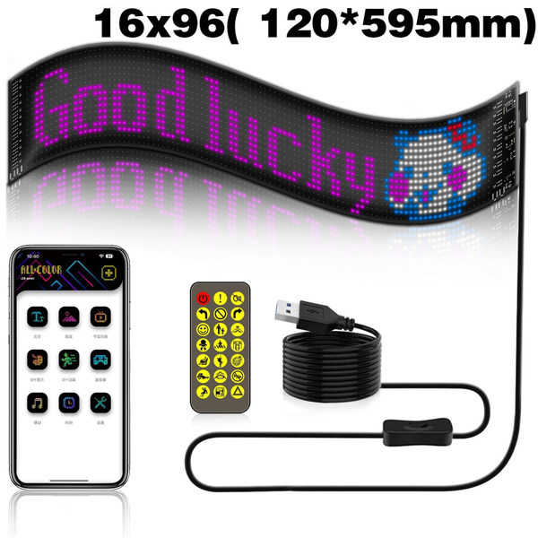 Гибкая Бегущая строка разноцветная (120*595mm RGB SMD) светодиодный led ...