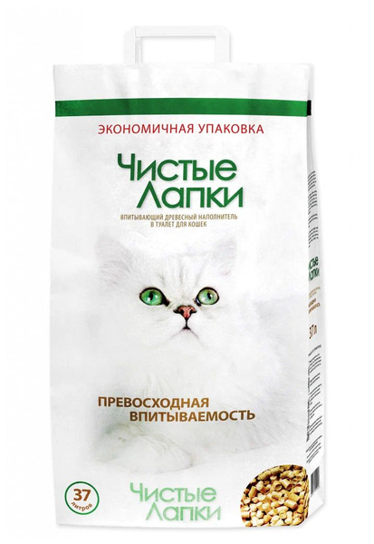 Чистые лапки Наполнитель Древесный Впитывающий 13500г. купить на OZON ...