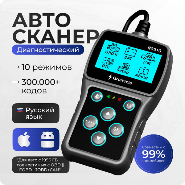 Сканер для диагностики автомобилей OBD2, ОБД2 сканер, автосканер купить ...