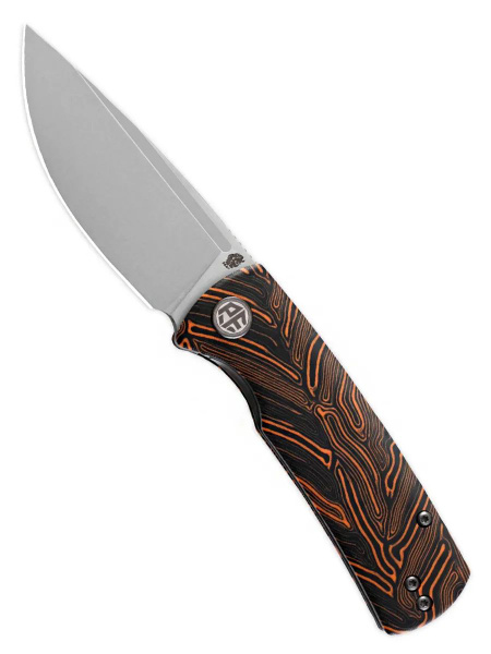 Petrified Fish PFP01X Beluga Coltello Pieghevole – Lama 14C28N 2,99″, Impugnatura G10 Gialla, EDC Tascabile - 2