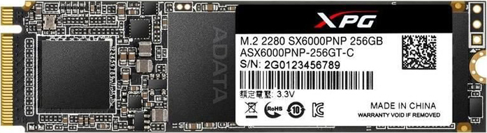 фото Твердотельный накопитель 256Gb SSD ADATA XPG SX6000 Pro, ASX6000PNP-256GT-C