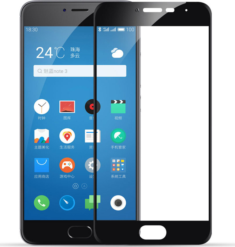 фото Защитное стекло для смартфона Meizu M3S black