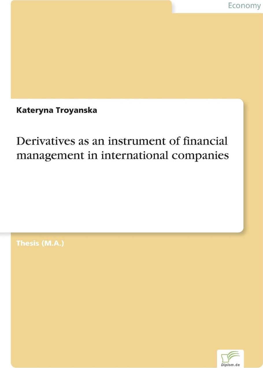 фото Derivatives as an instrument of financial management in international companies