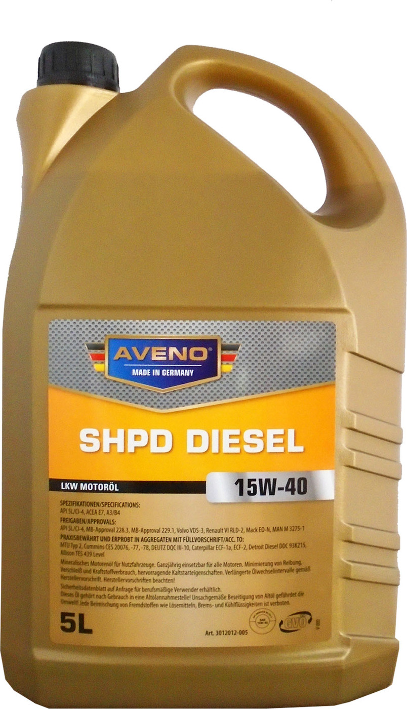 фото Моторное масло AVENO SHPD Diesel SAE 15W-40 (5л)