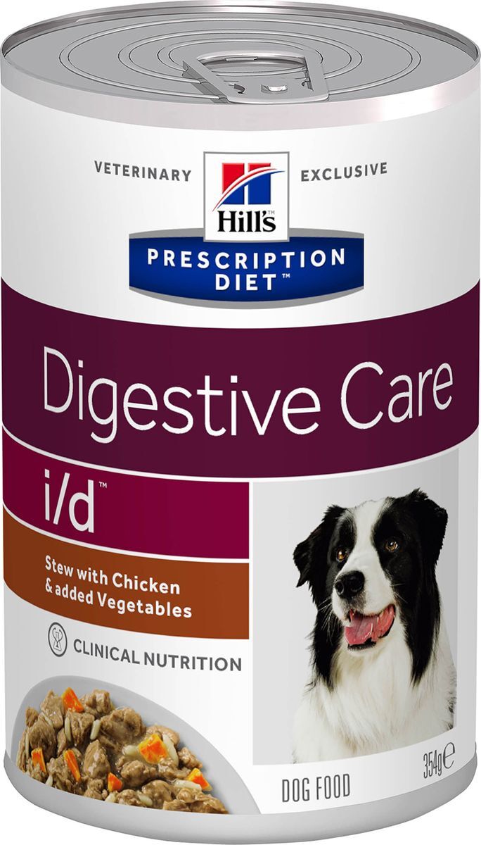 фото Корм влажный Hill's Prescription Diet i/d Digestive Care Рагу с курицей и овощами для собак для поддержания здоровья ЖКТ, 12 шт по 354 г