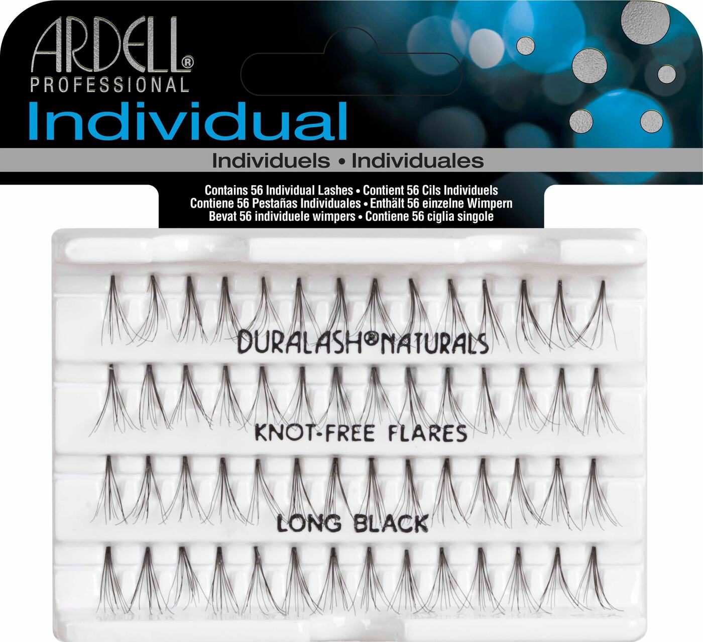 Ardell пучки ресниц безузелковые длинные, черные, Duralash Naturals Knot-Free Flairs Long Black