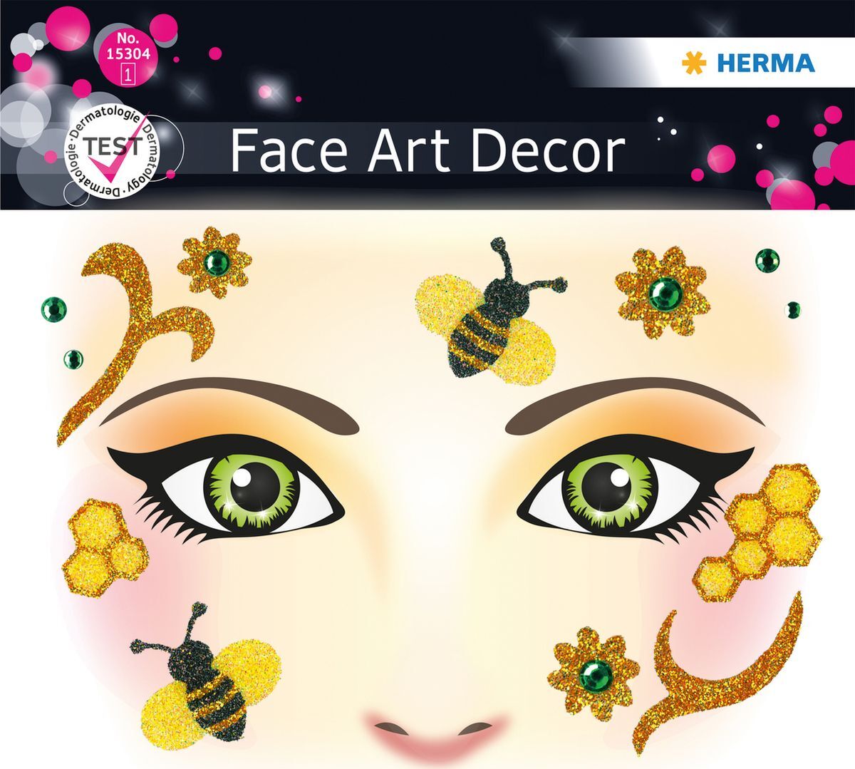 Face to sticker. Herma наклейки face Art 15304. Наклейки face Art "Honey Bee". Face Art Decor наклейка. Наклейки глаза переводилки.