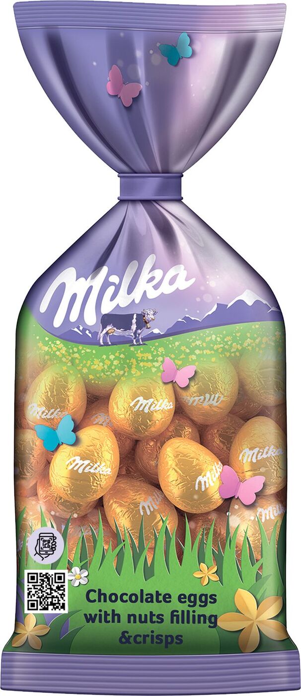 Шоколадные яйца Milka Мини с орехом, 100 г — купить в интернет-магазине ...