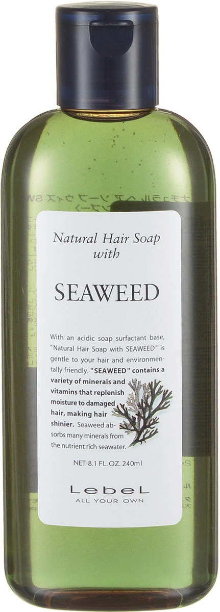 Lebel Natural Hair Soap Seaweed Шампунь с морскими водорослями, 240 мл