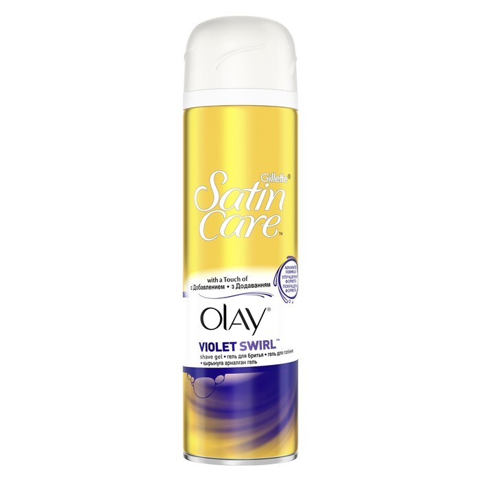 Gillette Женский гель для бритья Satin Care Olay Violet Swirl Средство ...