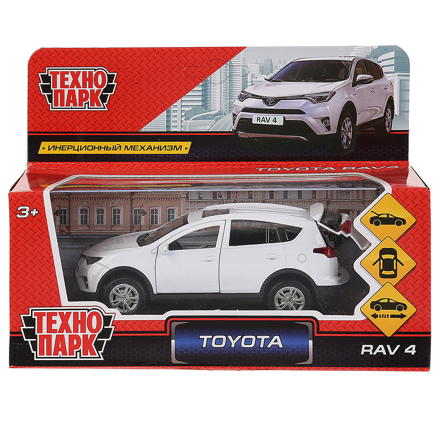 Машина Технопарк Toyota RAV 4 12 см белая металл инерция, RAV4-WH - купить  с доставкой по выгодным ценам в интернет-магазине OZON (205949393)