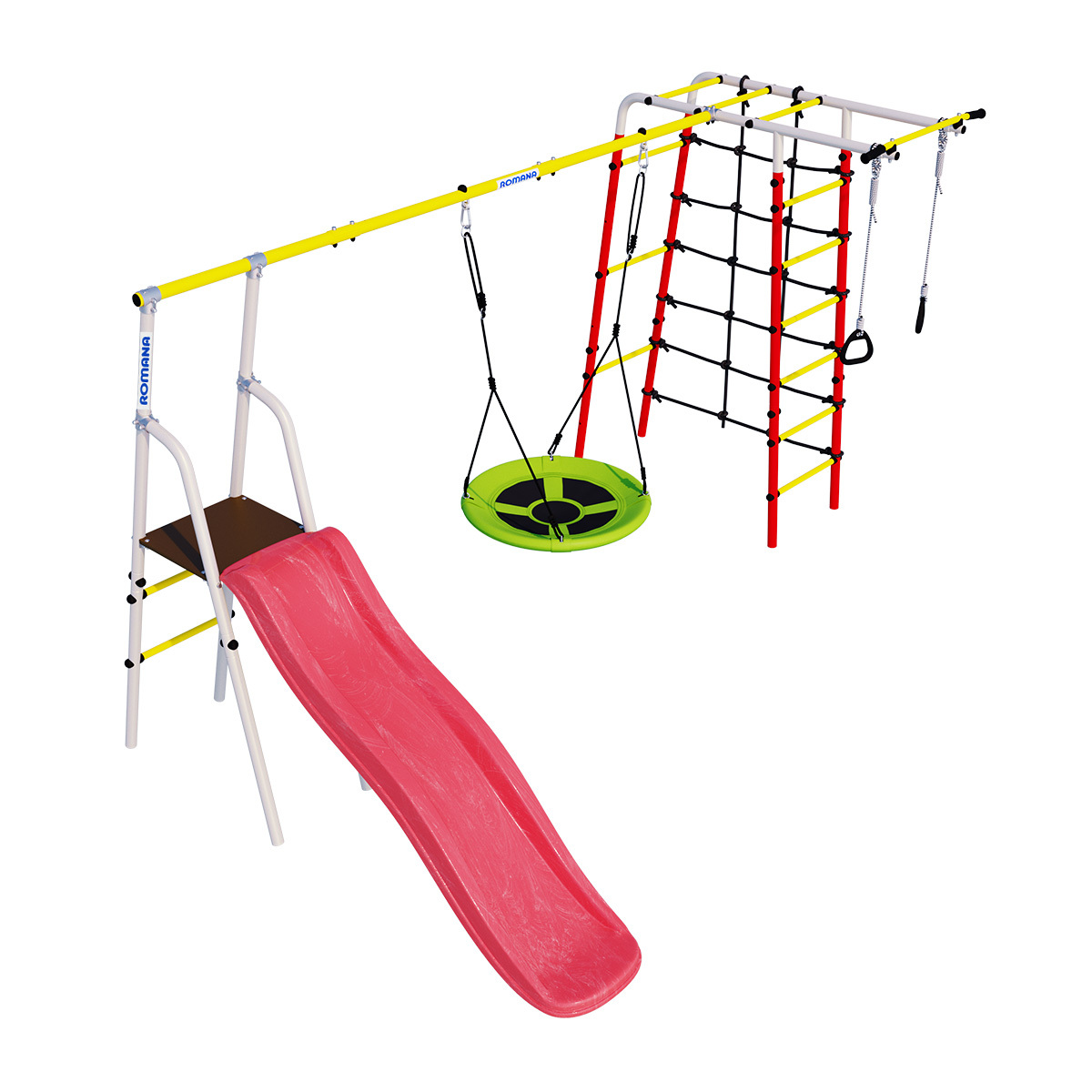 Детский комплекс Romana Богатырь Плюс 2 с качелями-гнездом - купить по ...