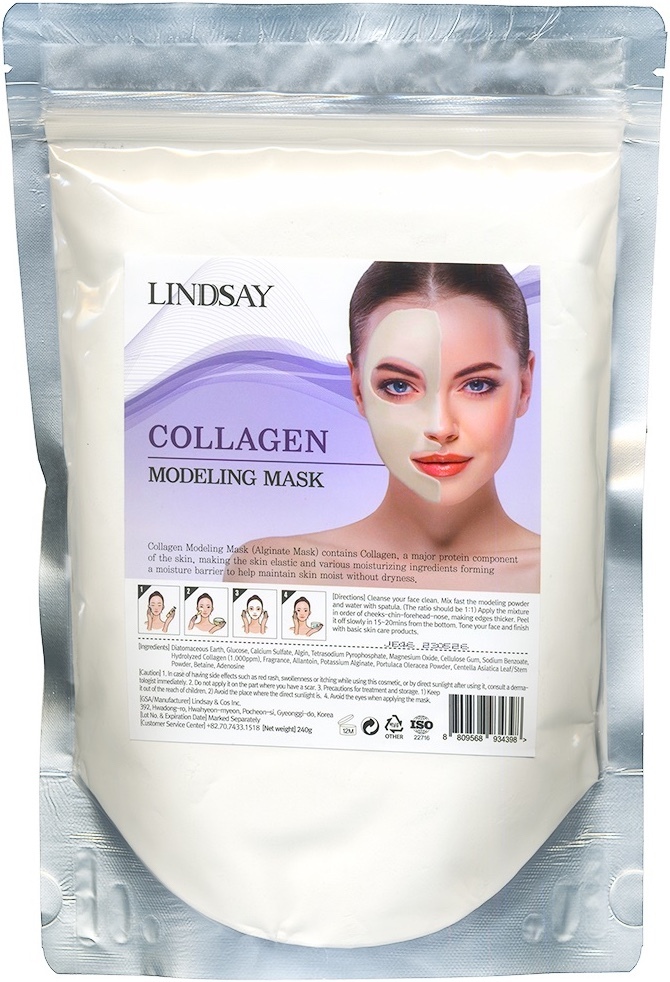 LINDSAY Альгинатная маска для лица с коллагеном Collagen Modeling Mask ...