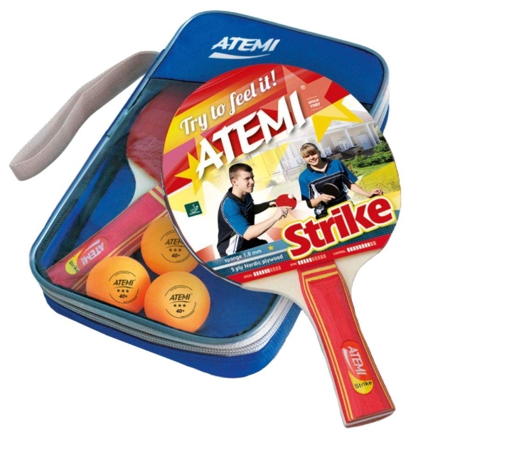  для настольного тенниса Atemi STRIKE (2ракетки+чехол+3 мяча .