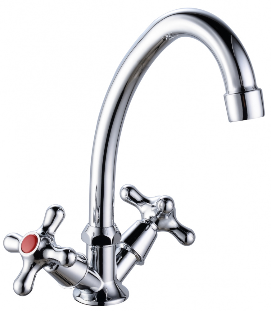 Смеситель для кухни (мойки), раковины двухрычажный Цинковый сплав ...