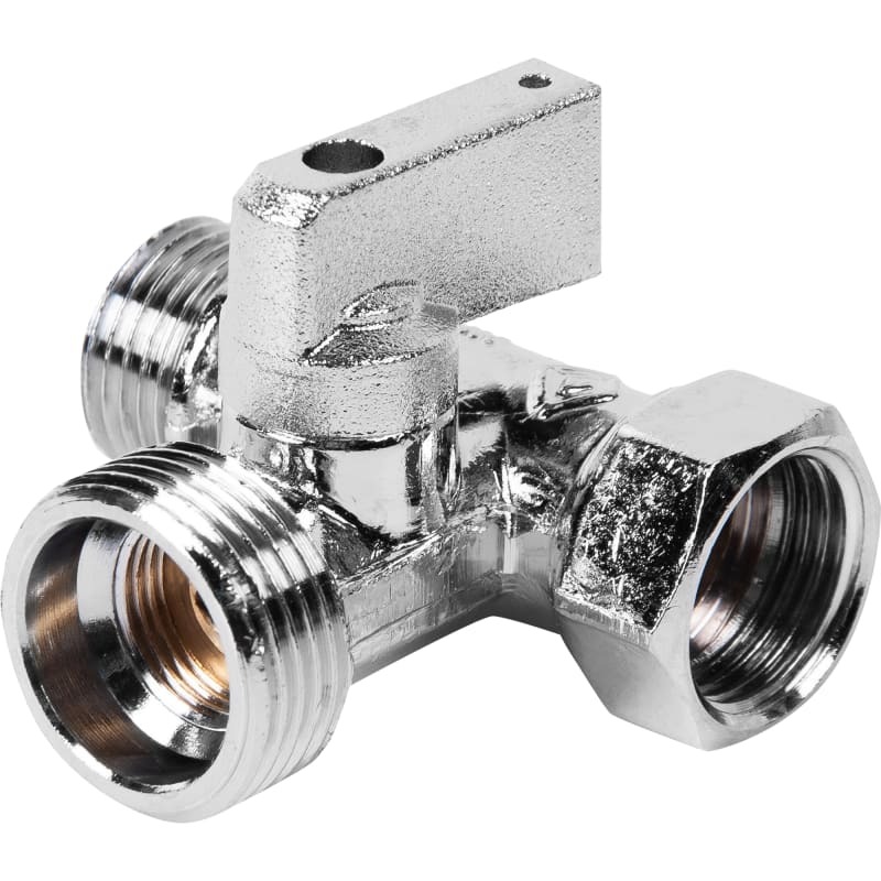 Характеристики Кран шаровый, для стиральной машины, 1/2\"x3/4\"x1/2 ...