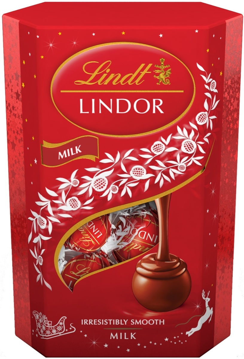 Конфеты в коробке Lindt Lindor, из молочного шоколада с тающей начинкой, 200 г