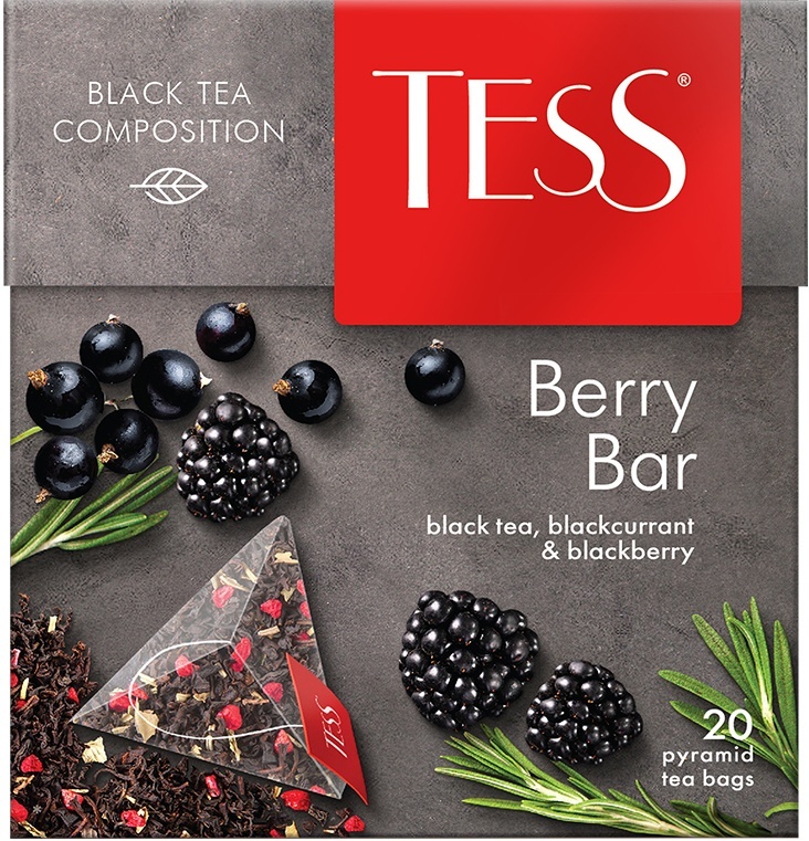 Чай в пирамидках чёрный Tess Berry Bar, 20 шт