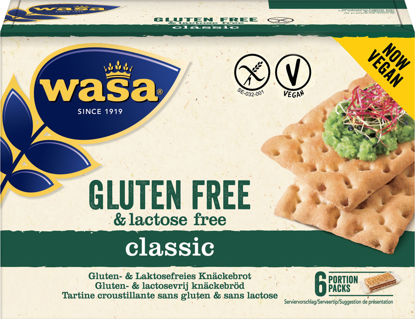 Хлебцы WASA Classic Gluten Free Без глютена. Без лактозы. Веган, 240 г ...