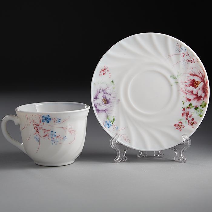 Кружка с блюдцем 200мл "Виктория" Стеклокерамика - купить в интернет ...