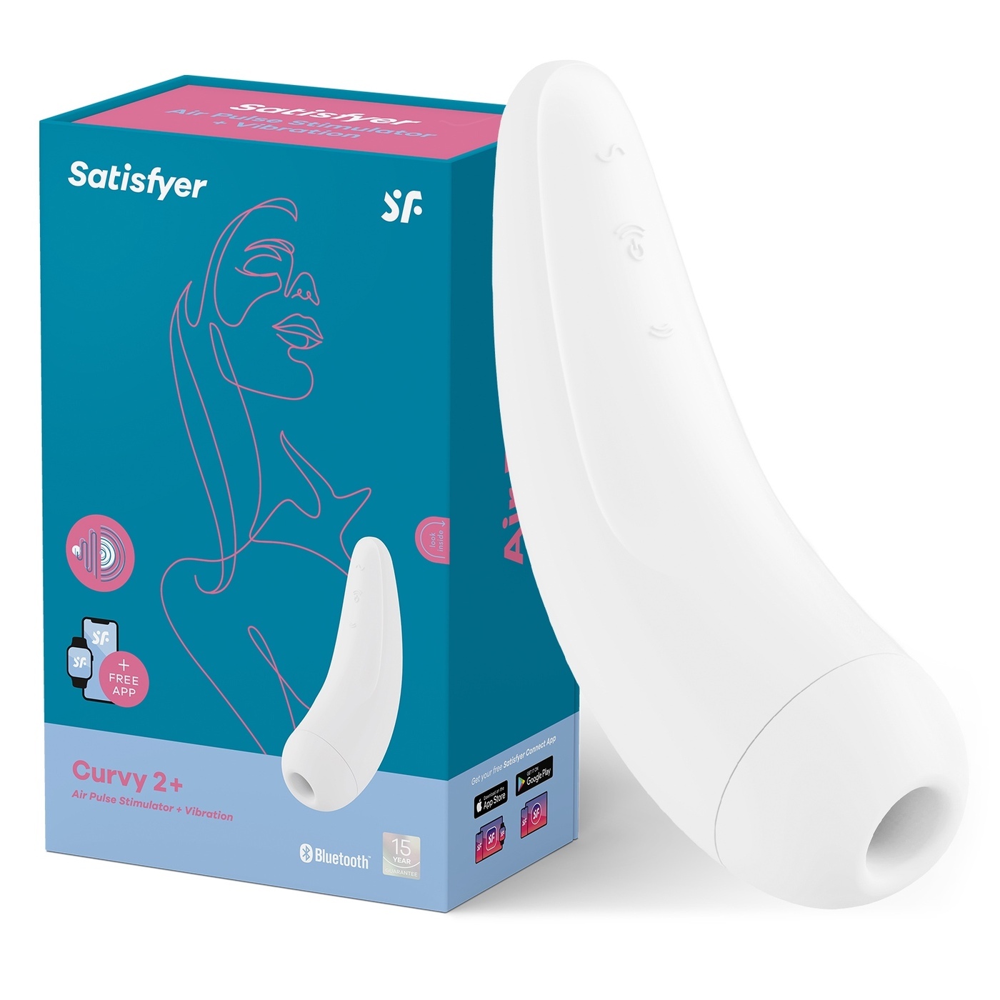 Satisfyer Вибратор Curvy2EX._Белый перламутр, белый - купить с доставкой по  выгодным ценам в интернет-магазине OZON (220010388)