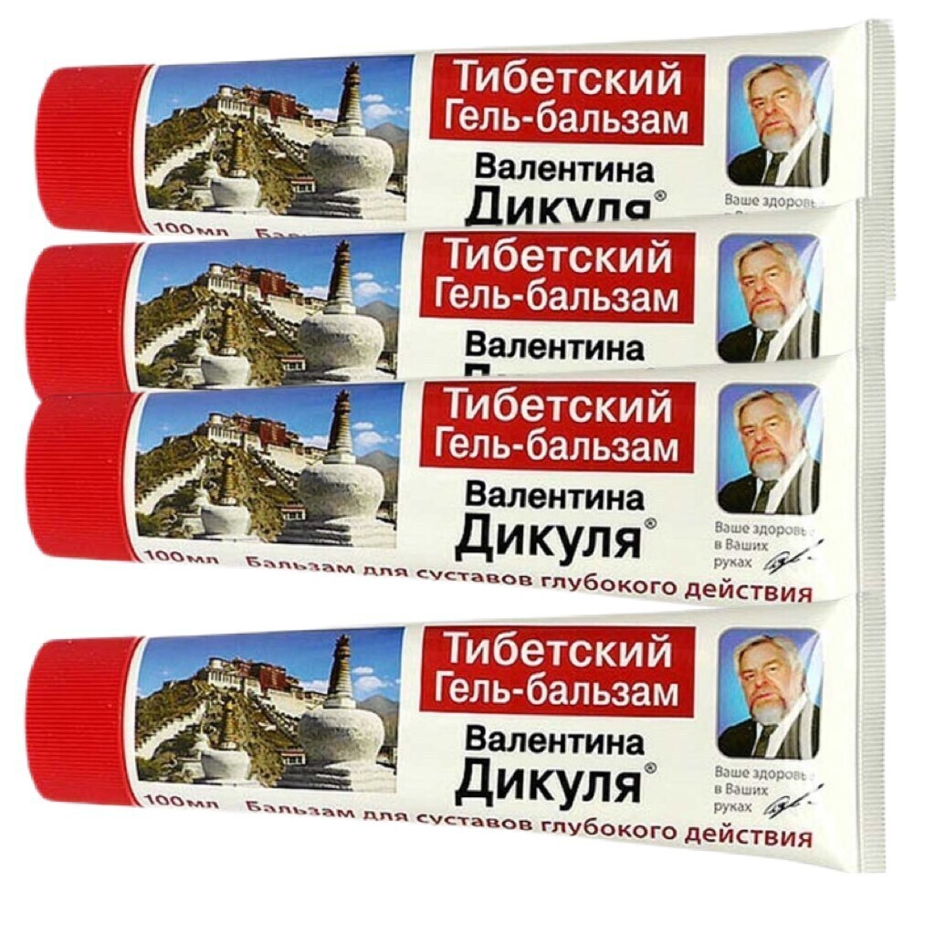 Тибетский гель-бальзам Валентина Дикуля 100 мл N 1* 4 шт — купить в ...