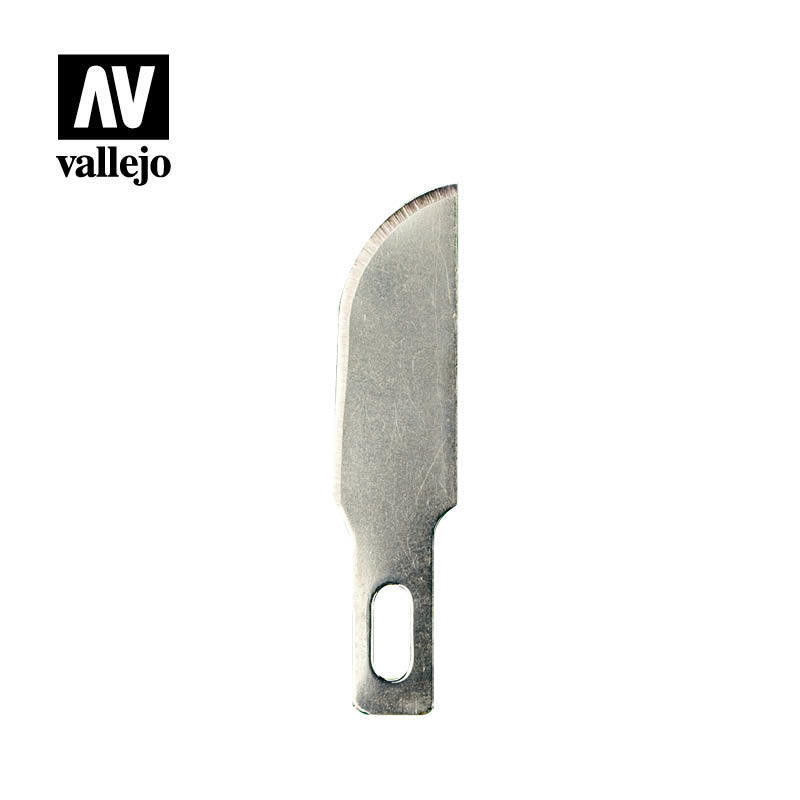 Набор сменных лезвий для модельного ножа Vallejo Tools: General Purpose Curved Blades (5)