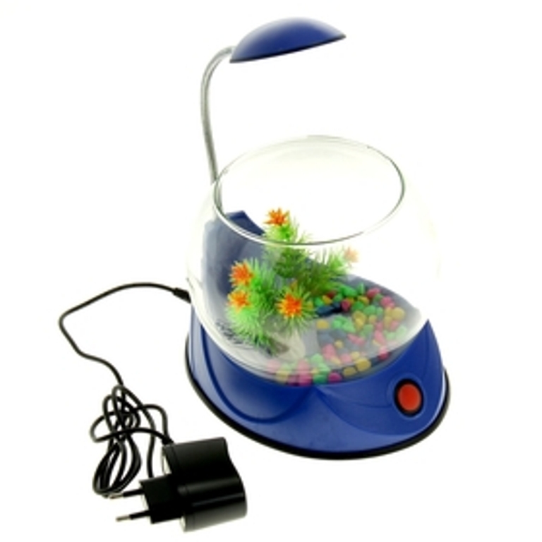 Круглый аквариум 2.5 литров Hailea V01BL для детей/ аквариум для рыбок ...