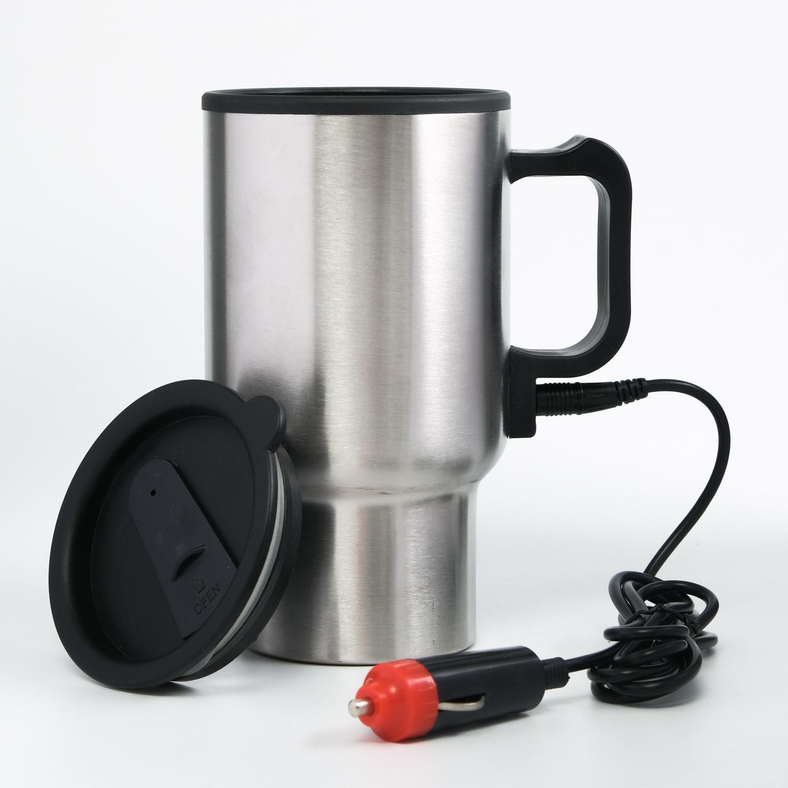 Термокружка автомобильная "Вильбон" 450 мл, от прикуривателя, металлик, 13*16 см