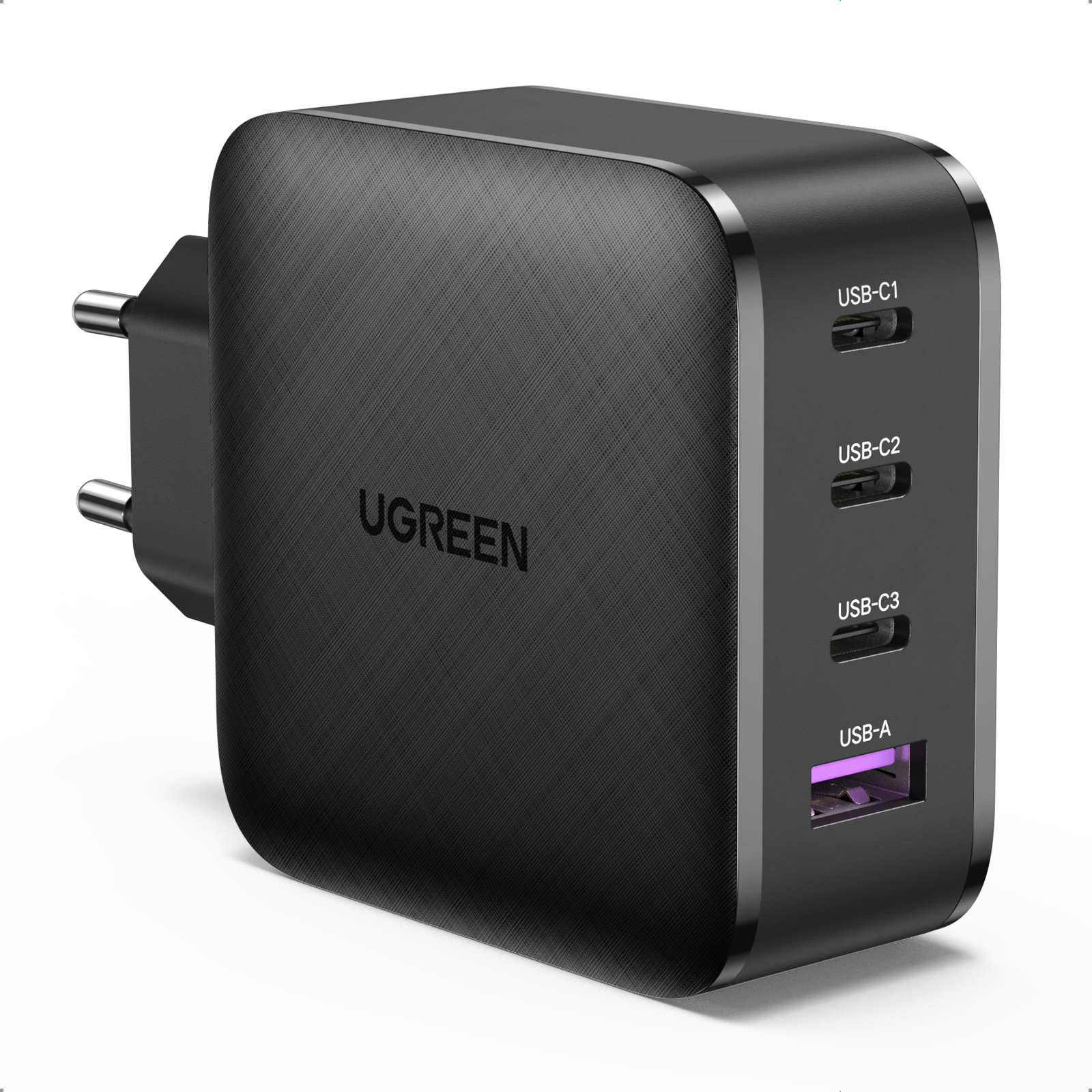 СетевоезарядноеустройствоUGREENCD224(70774)65WWallCharger(3C1A)EU.Цвет:черный