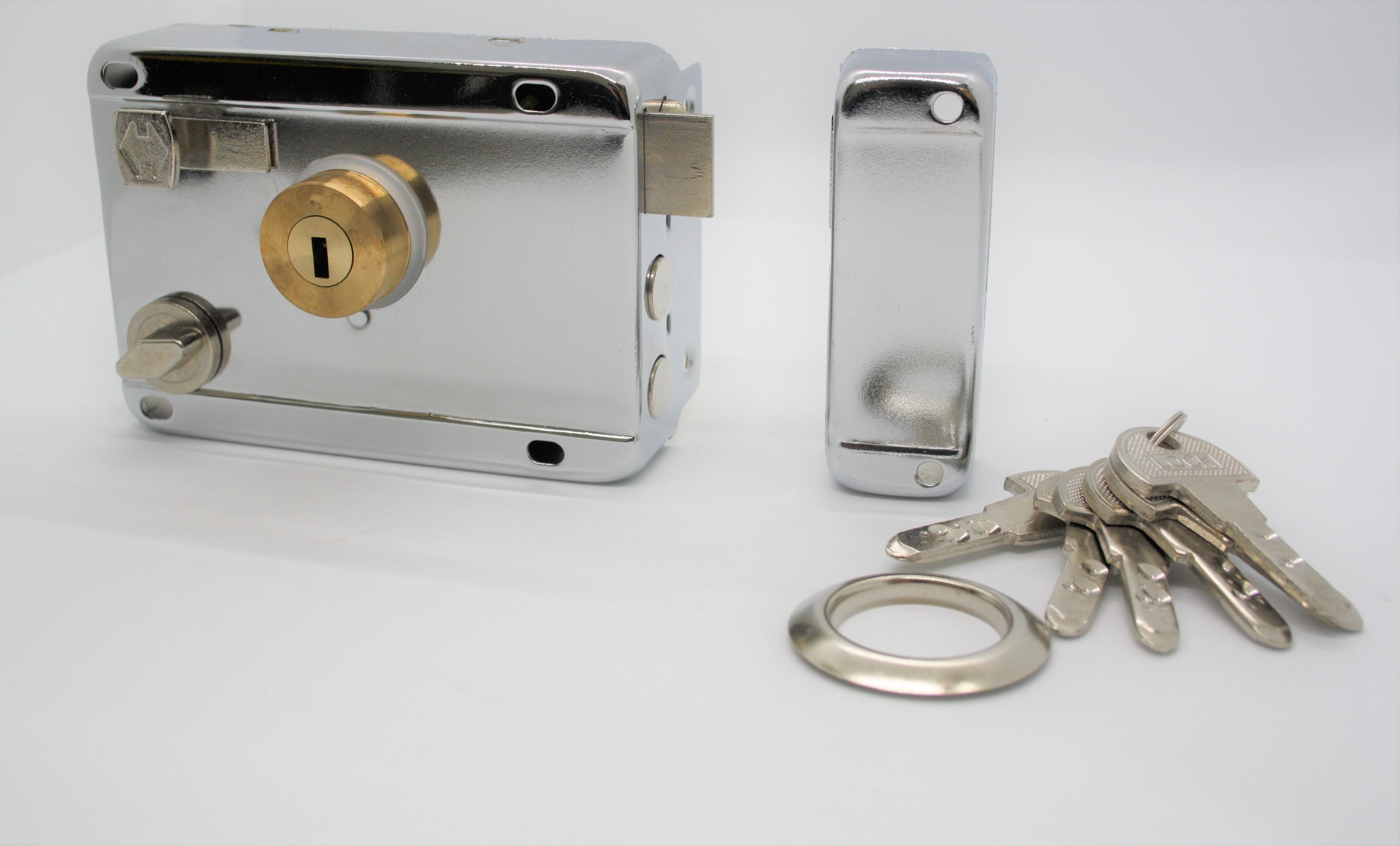 Замок дверной накладной DOOR LOCK цилиндровый для деревянных дверей ...