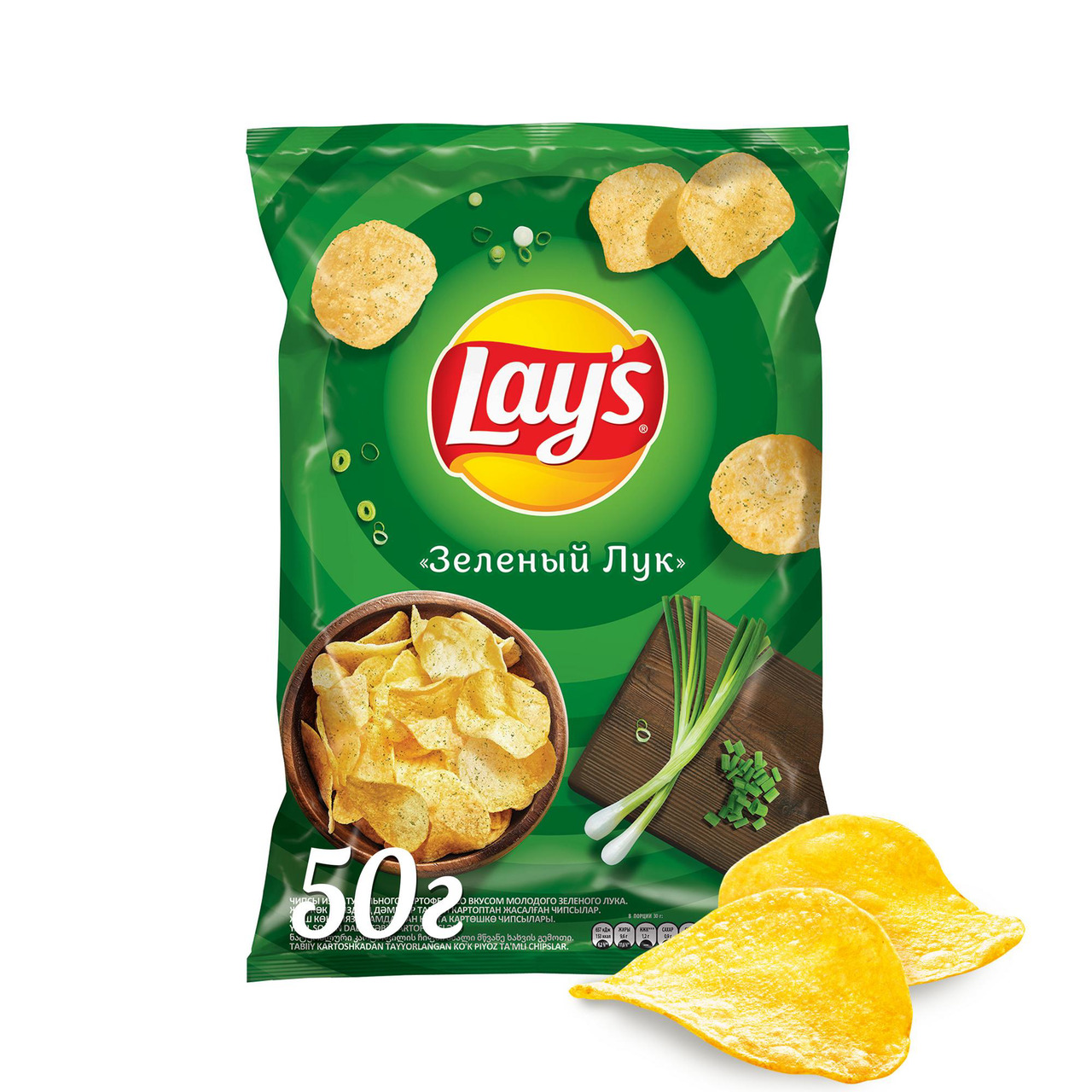 90г чипсы lays молодой зеленый лук