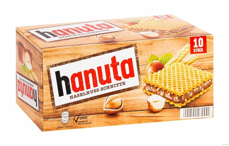 Вафельные печенья Ферерро Ханута / Ferrero Hanuta (220г / 10 шт.) (Германия)