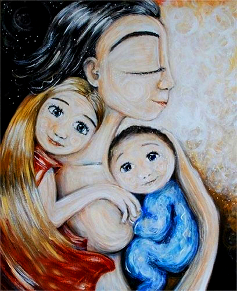 Кэти Берггрен картины мама с детьми