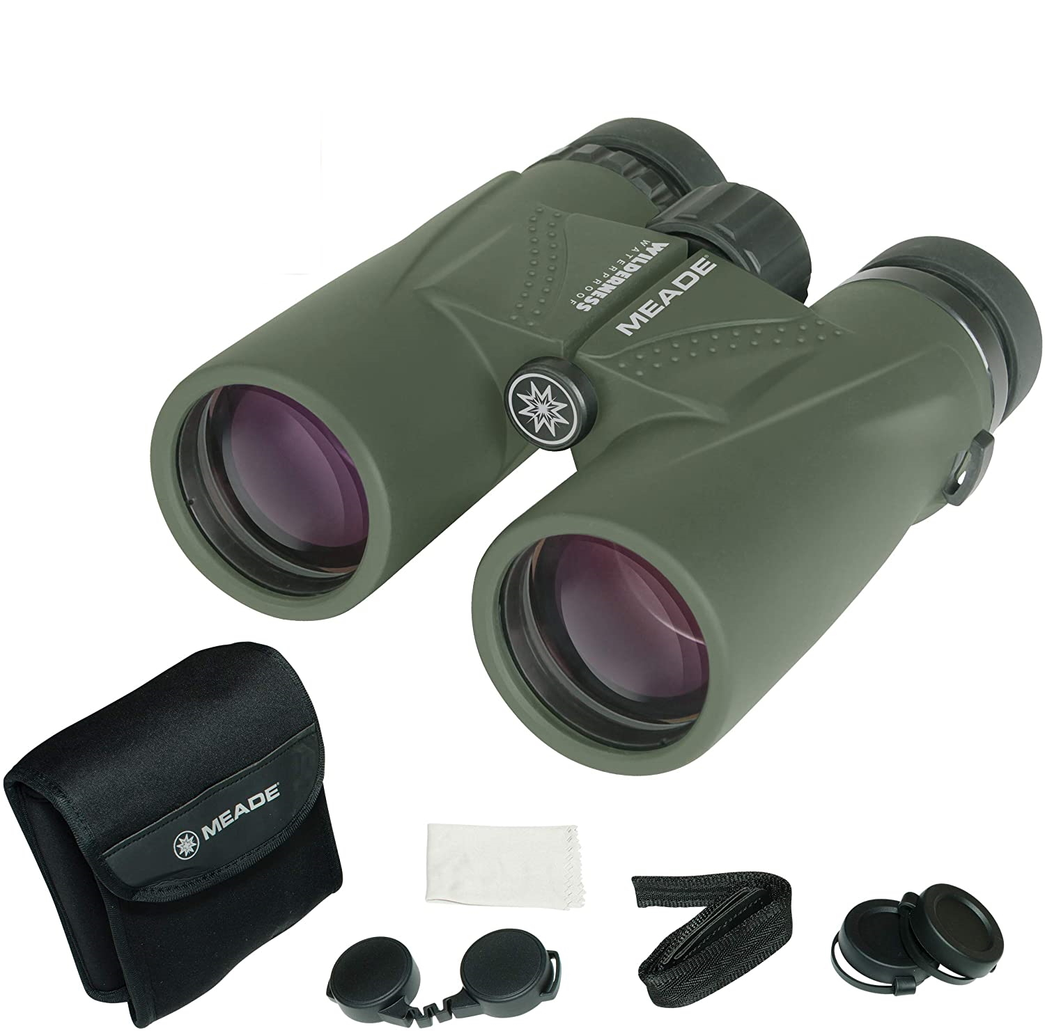 Бинокль Meade Wilderness 10x42, зеленый