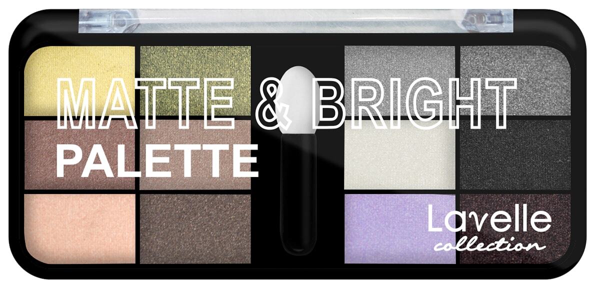 LavelleCollection Тени для век, матовые и шиммерные, палетка теней для глаз MATTE&BRIGHT, тон 01