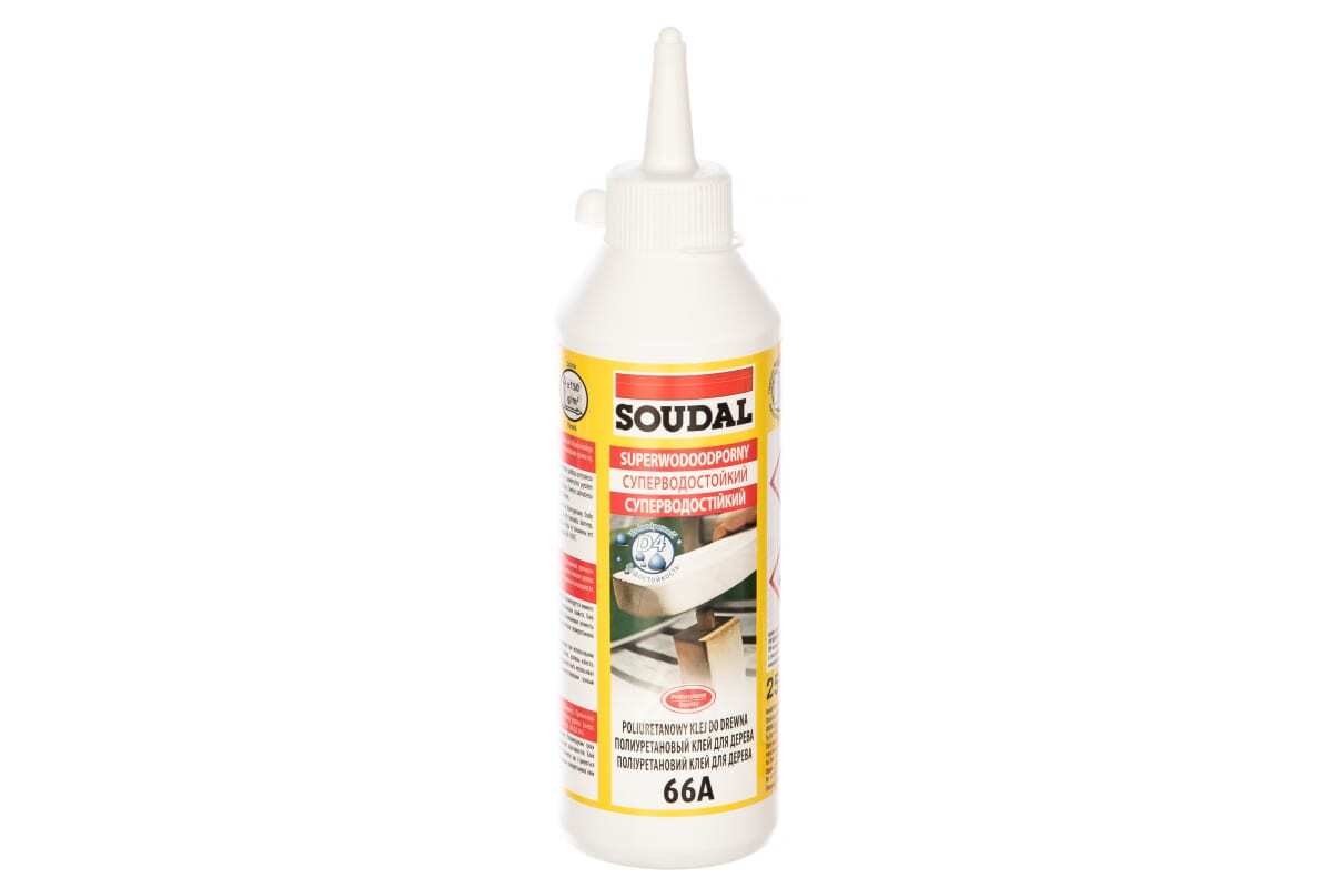 Soudal суперводостойкий полиуретановый клей для дерева 66а 250 мл d4 107630