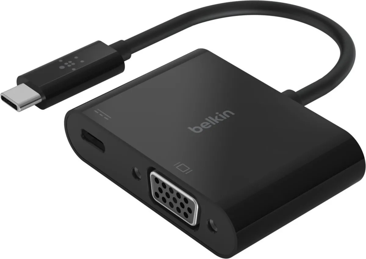 Usb c vga. Avc002btbk комп аксессуары Belkin Belkin Adapter charge USB-C to HDMI 60w PD, Black.