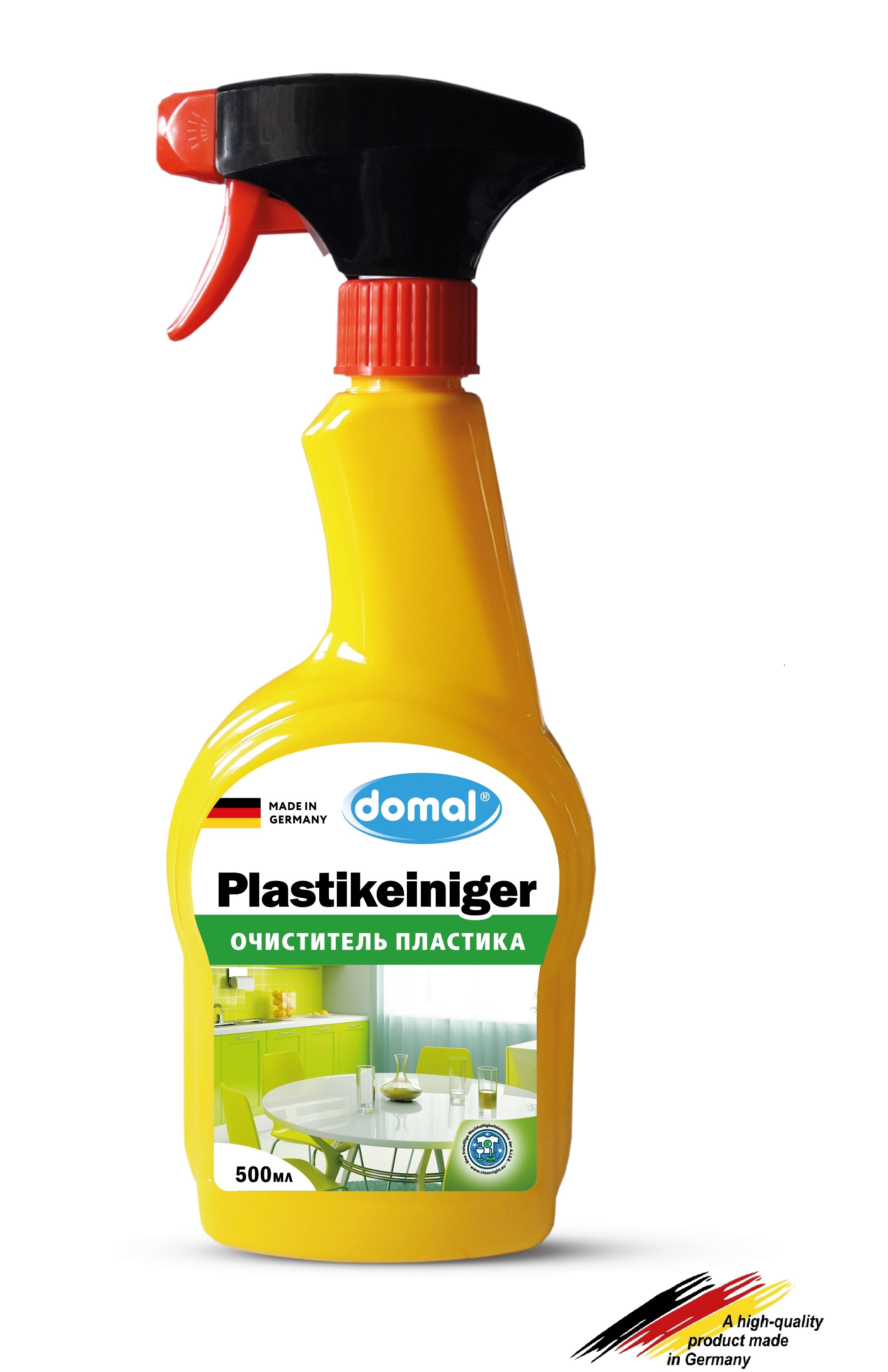 domal  домаль  средство для чистки пластмассовых поверхностей и предметов, 500мл германия